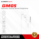 GADGET MAX - GM05 3.5mm Peaceful Sound Wired Earphone - White